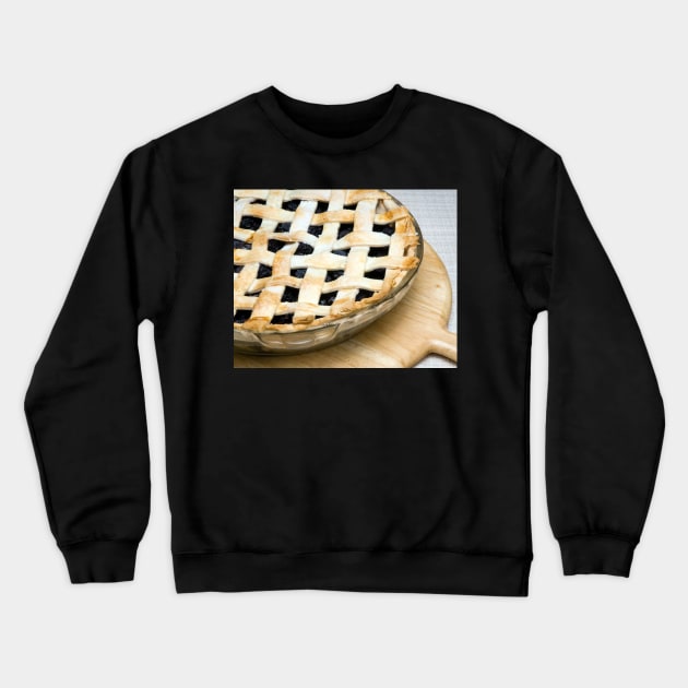 Blueberry Lattice Top Pie Crewneck Sweatshirt by wolftinz
